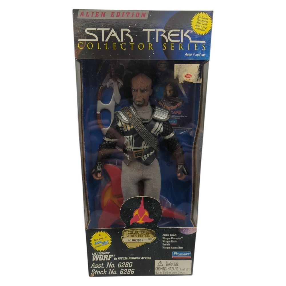 Star‎ Trek Collectors Series Alien Edition Lt Worf Figure In Klingon Attire 1995